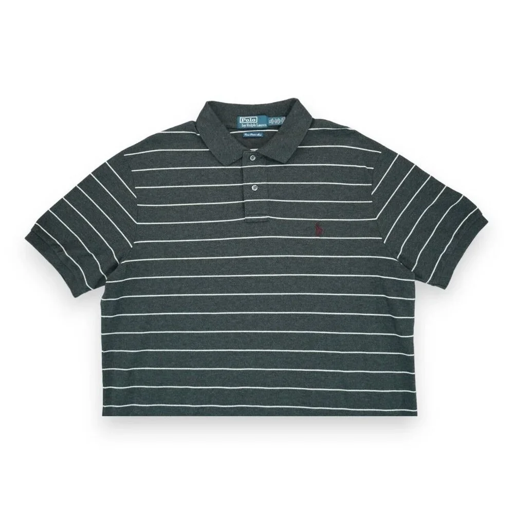 Vintage 90s‎ Polo by Ralph Lauren Pima Stretch Mesh Polo Shirt Men's XL Striped